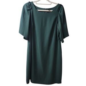 Ann Taylor Factory Teal Green Sheath Dress Size 10